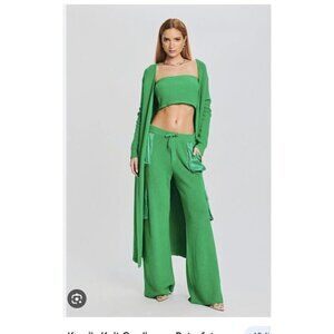 SER.O.YA Kamila Knit Green Long Maxi Sweater Cardigan New NWTS Retrofete B